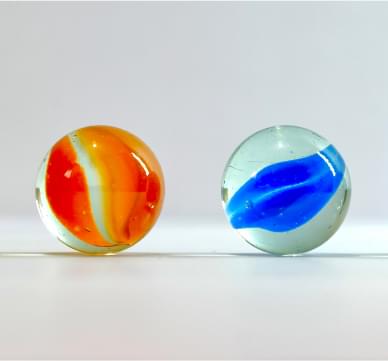 Imagine you have two magical marbles.